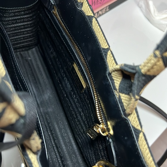 Small Prada Symbole embroidered fabric handbag - Picture 12 of 13